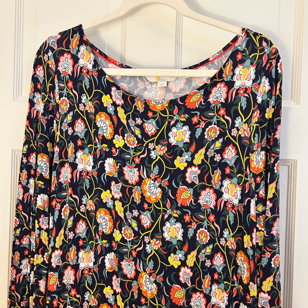 Boden Floral Jersey Midi Dress, XL